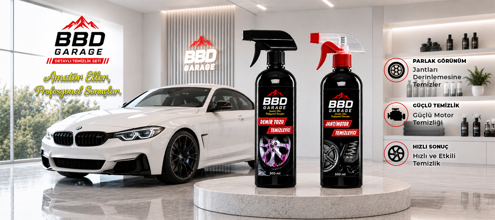 BBD Garage Demir Tozu + Jant/Motor Temizleyici İkili Set