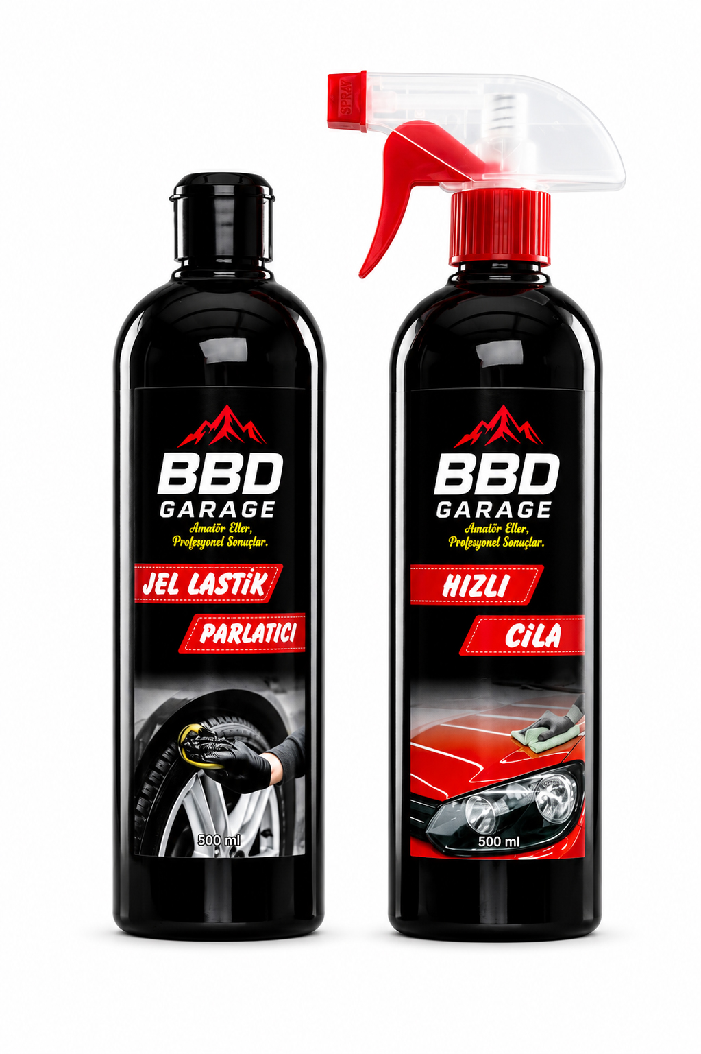 BBD GARAGE Jel Lastik Parlatıcı + Hızlı Cila İkili Set