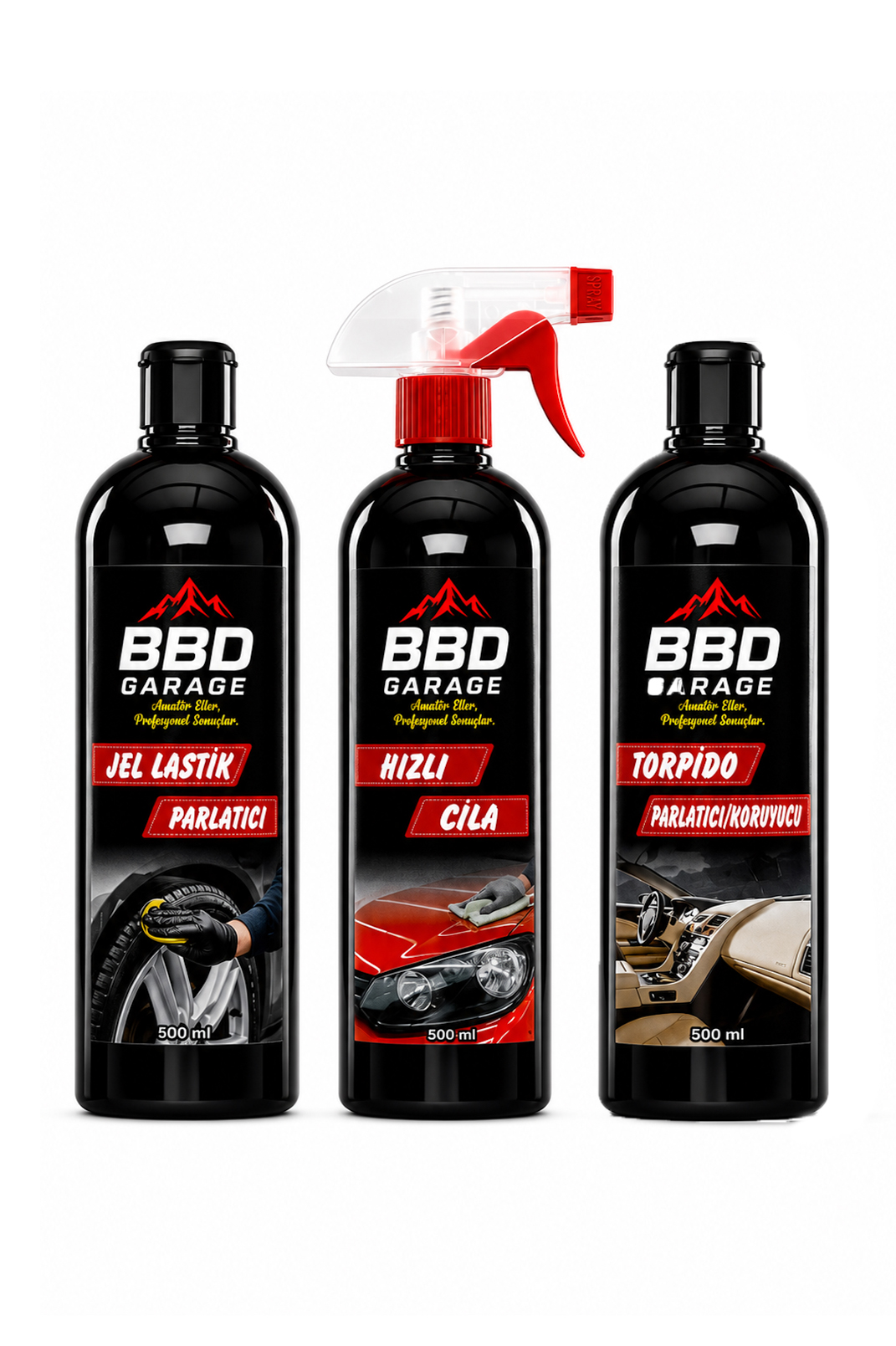BBD GARAGE Jel Lastik + Hızlı Cila + Torpido 3'lü Set