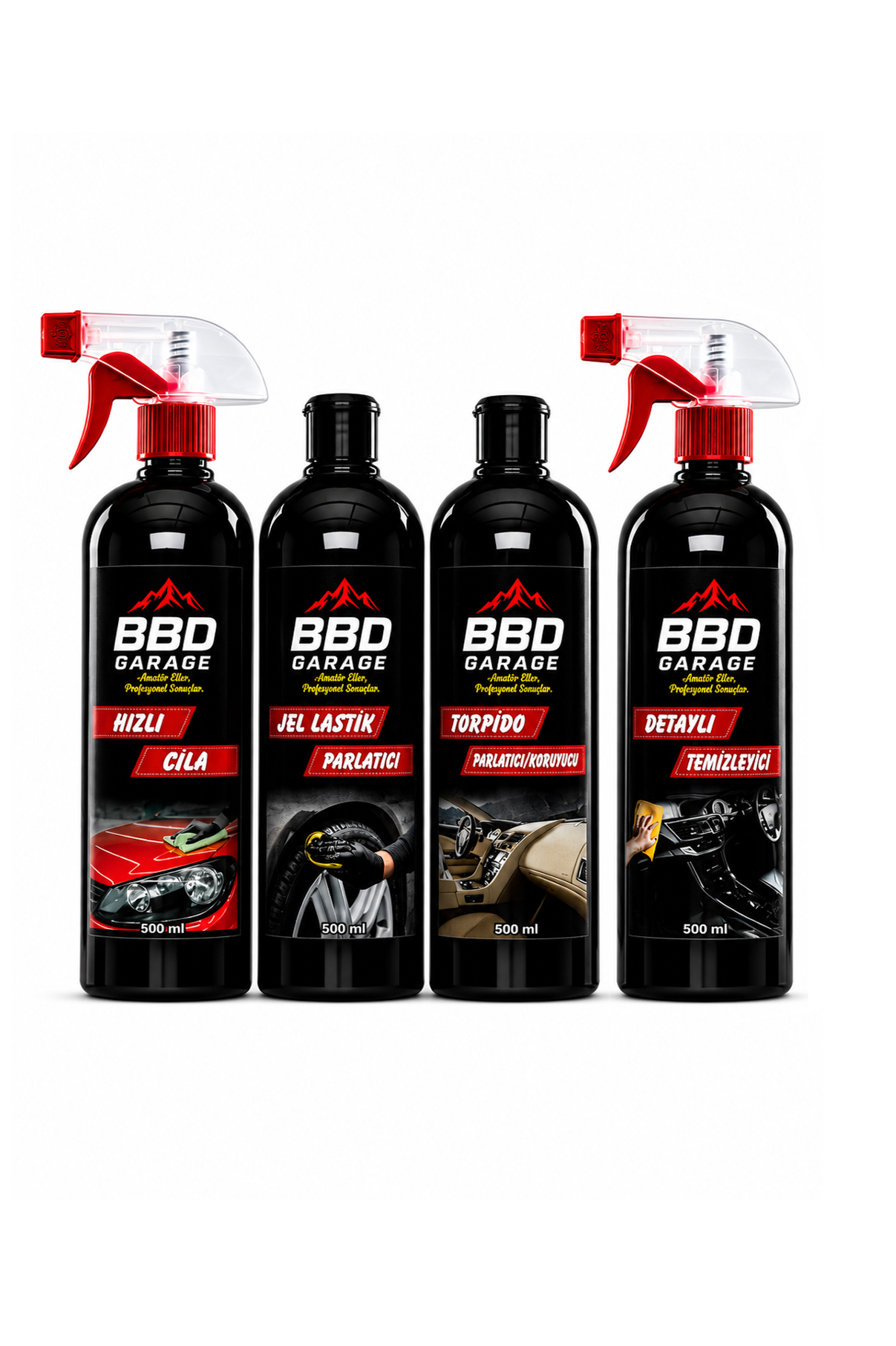 BBD GARAGE Hızlı Cila + Jel Lastik + Torpido + Detaylı 4'lü Set