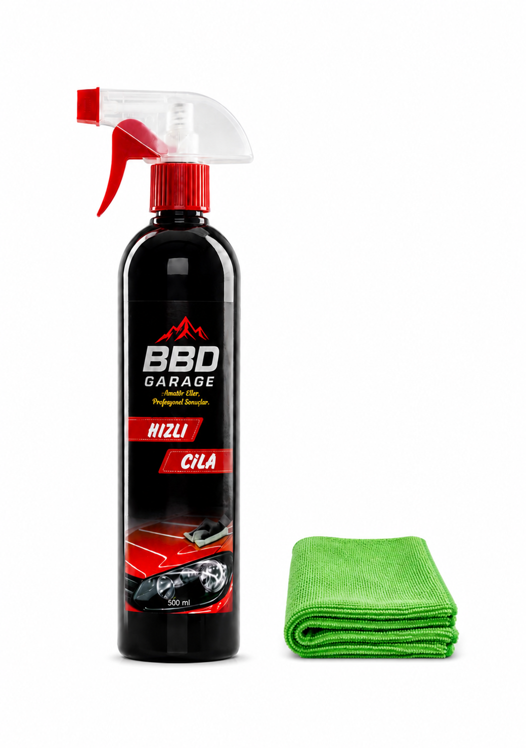 BBD GARAGE Hızlı Cila 500ml Mikrofiber Bez Hediye