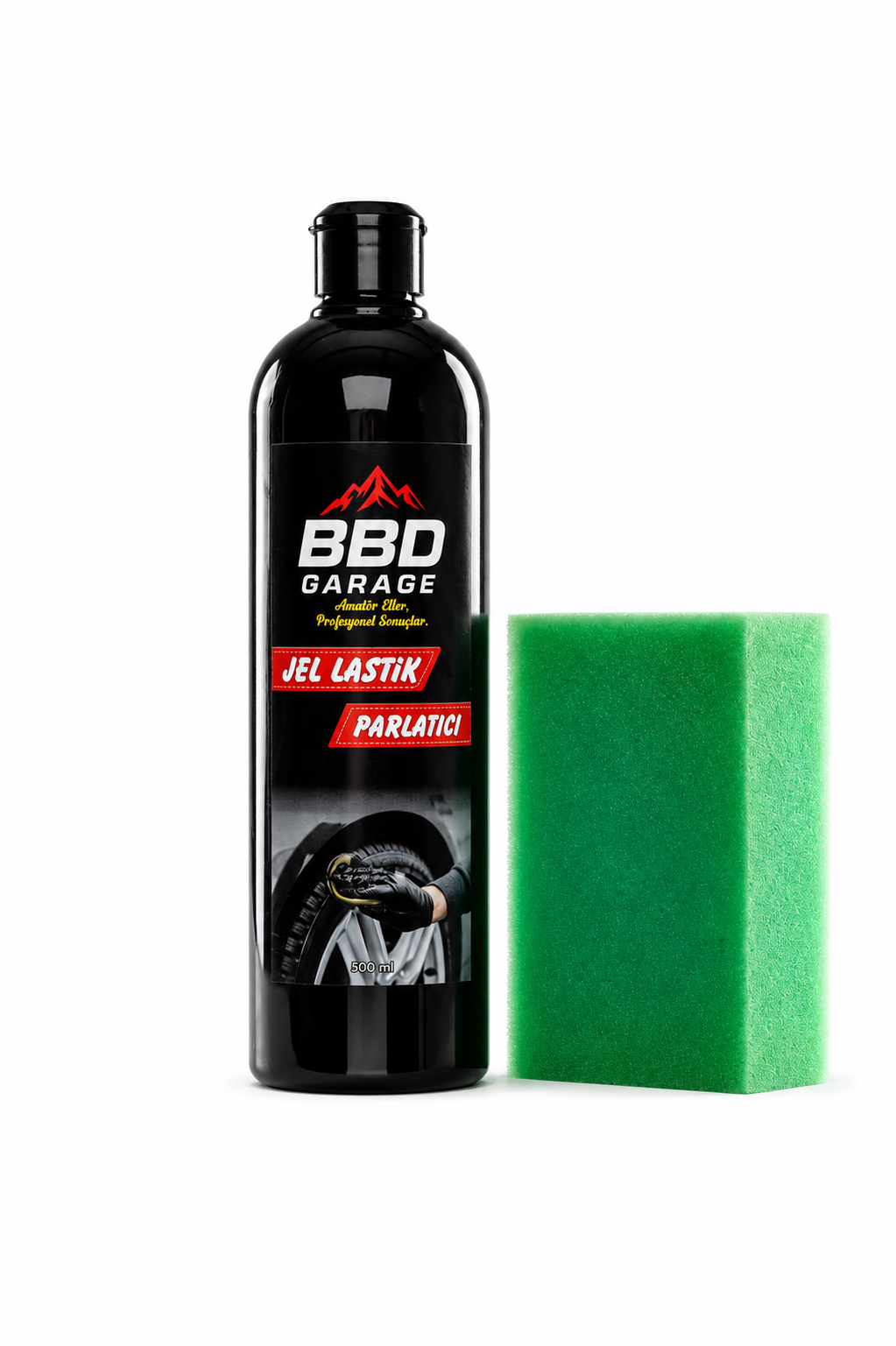 BBD GARAGE Jel Lastik Parlatıcı 500ml Uygulama Süngeri Hediye
