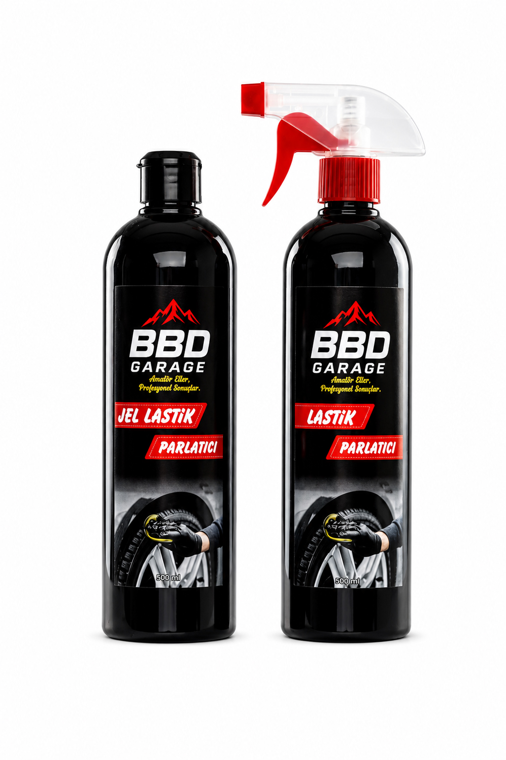 BBD GARAGE Jel Lastik + Lastik Parlatıcı İkili Set
